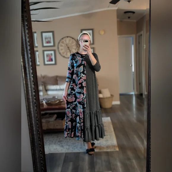 Zadie B's Paisley And Polka Dot Dress - Picture 1 of 3